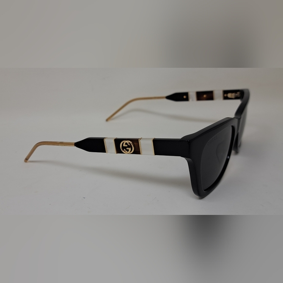 Gucci Sunglasses Cat Eye Mother of Pearl Black Gray GG0598S 001 53-18-145 main image 4